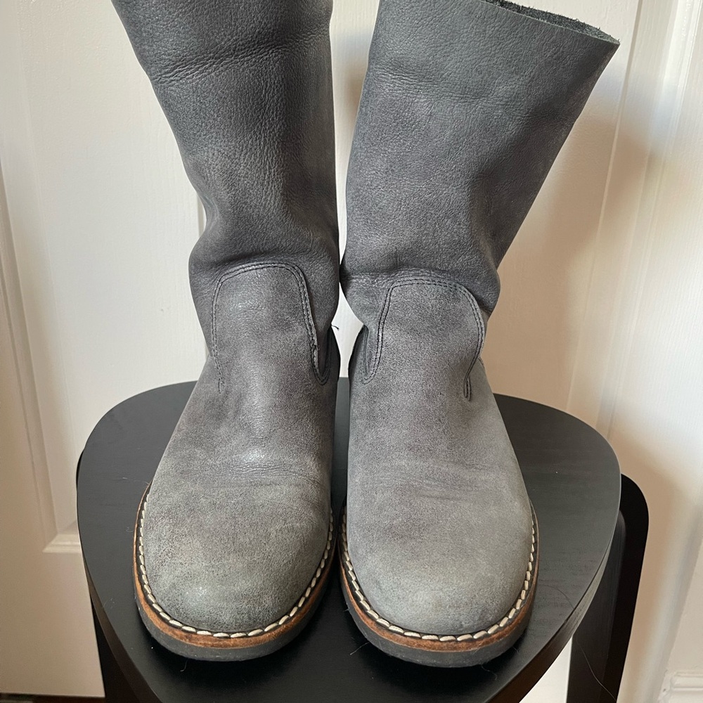 Roots Blue/Grey Tribal Suede Mid-Calf Boots Women’s 11